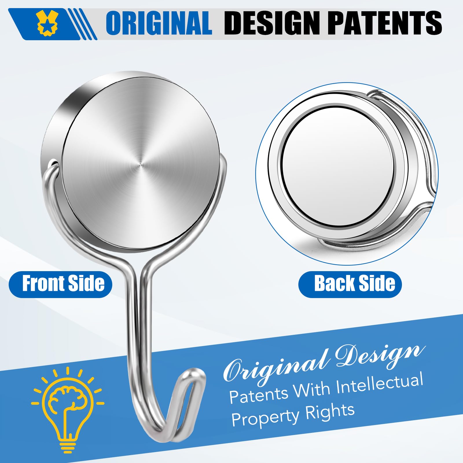 LOVIMAG Magnetic Hooks for Cruise Cabins, 60Lbs Swivel Magnetic Hooks Heavy Duty, Cruise Ship Essentials, Locker Accessories, Magnetic Hook for Classroom, Refrigerator, Hanging, Grill -6 Pack