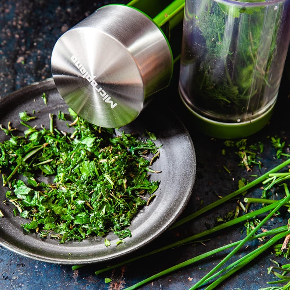 Microplane Herb Grinder and Leaf Stripper Seasoning Herb Mill (Stainless Steel)