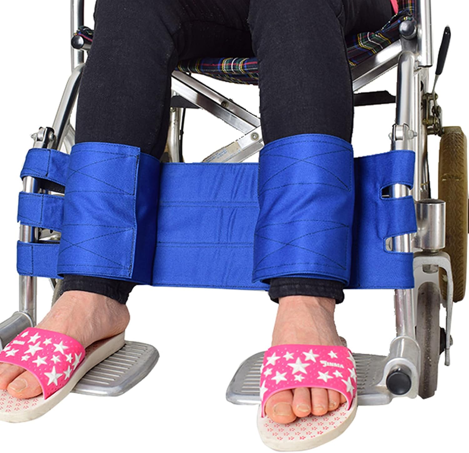 YREIFAG Cinturón de Seguridad de la Pierna del reposapiés, para sillas de Ruedas para Personas Mayores limitaciones de Pacientes de la Banda de cinturón de Seguridad médica