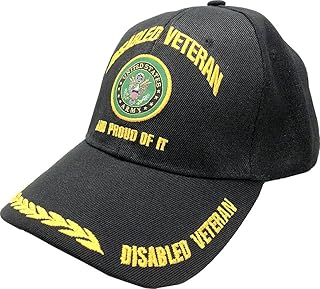 U.S. Army Navy Baseball Caps Hats | Licensed Military Apparel | Disabled Veteran | 3D Embroidered | Adjustable