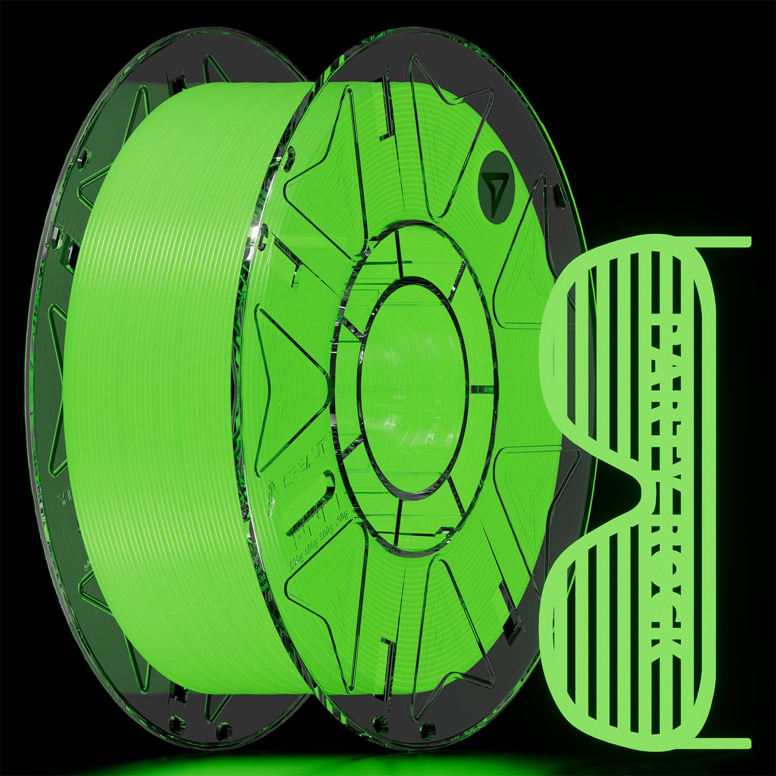 Creality PLA RFID Filament 1.75mm 1KG, Glow in the Dark, Green, 1-Pack