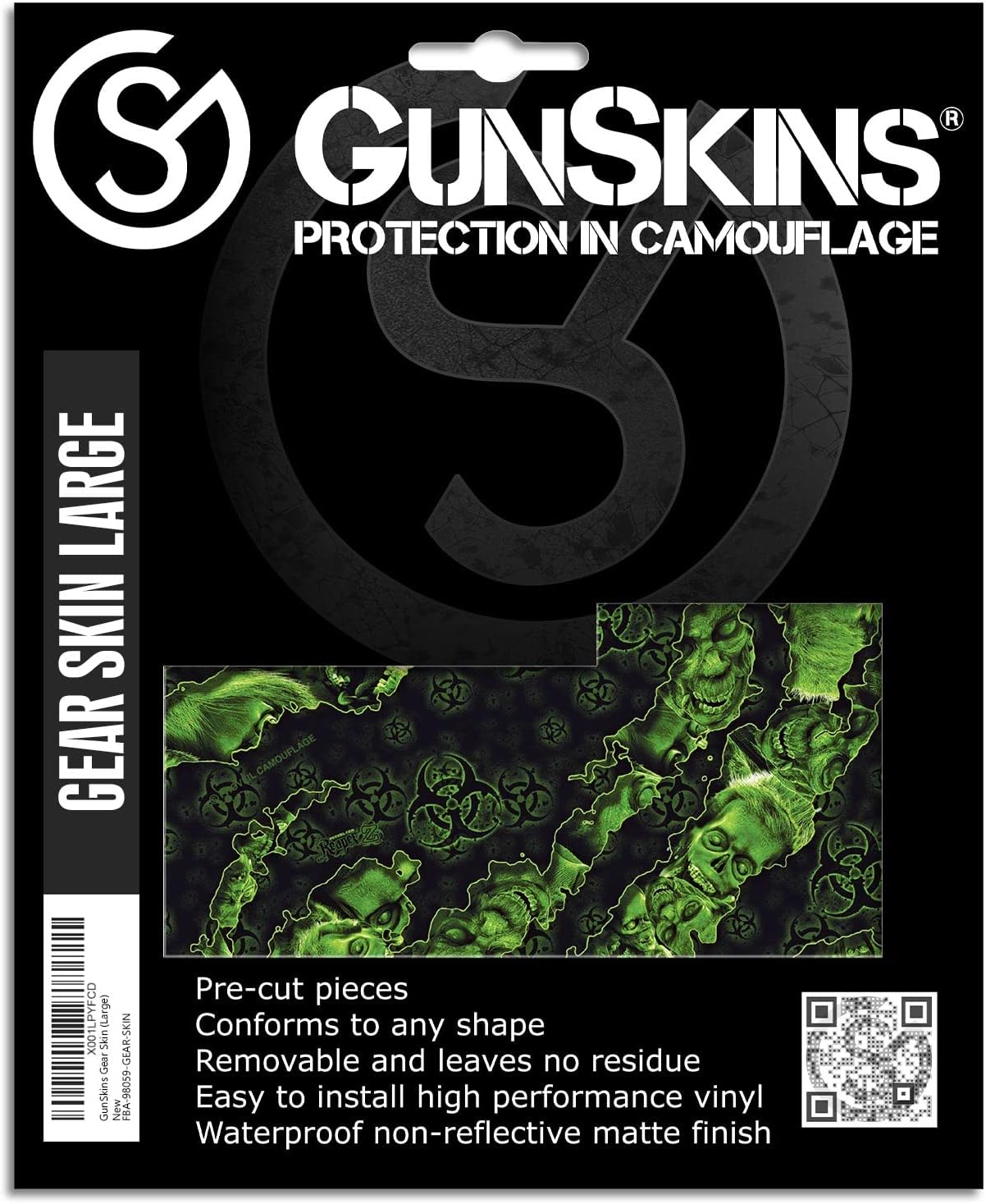 GunSkins Gear Skin - Premium Vinyl 8" x 50" Single Sheet - Easy to Install Universal Kit - 100% Waterproof Non-Reflective Matte Finish - Made in USA - Proveil Reaper Z : Sports & Outdoors