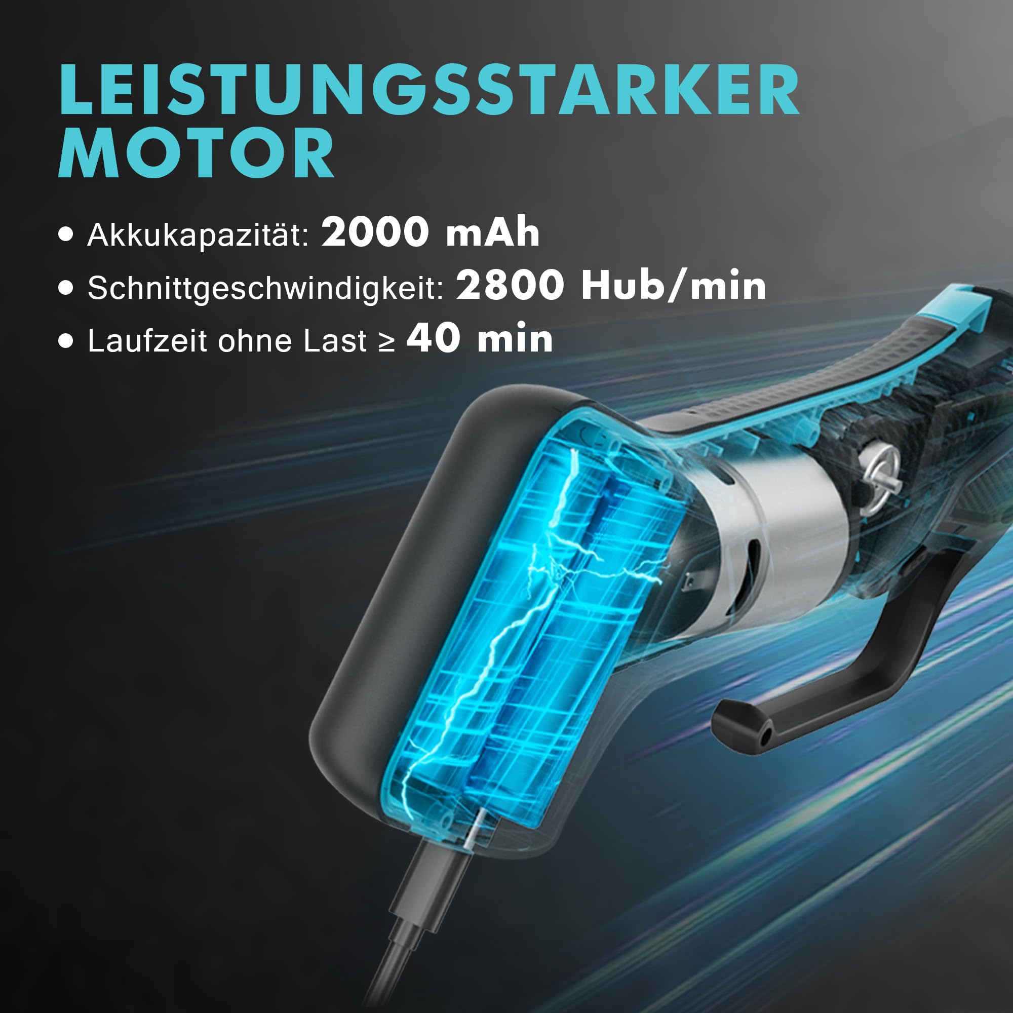 DURATECH Elektromesser Akku Filetiermesser, Kabelloses Fischmesser, 12V Elektrisches Messer Fischfiletiermesser mit 2 Edelstahlklingen, Rutschfestem Griff und Aufbewahrungsbox zum Filetieren von Fisch