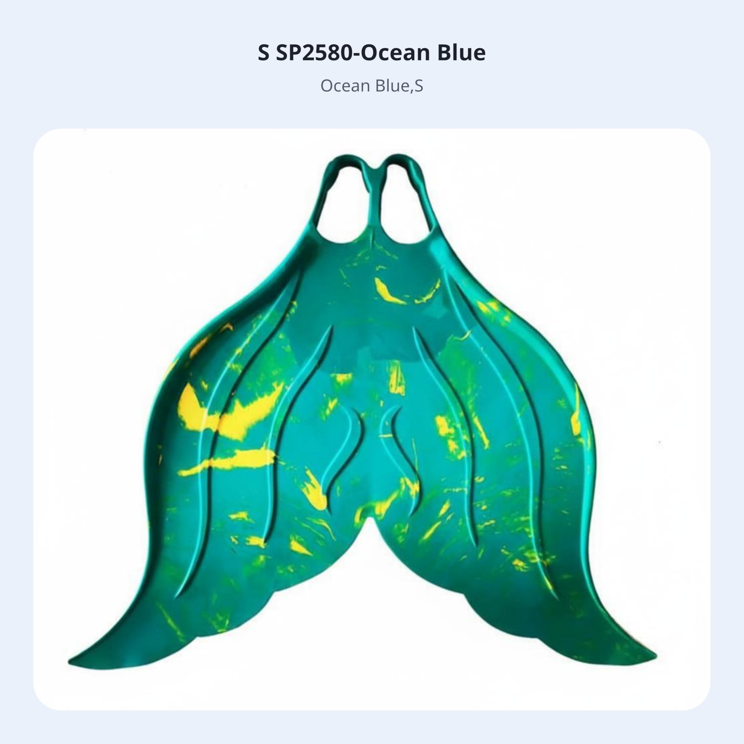 Subacquee Monopinna Sirena Sportive Realizzate in Gomma Resistente con Elevata Durata Adatte All'esercizio Fisico E all'Uso Ricreativo in Piscina Mare Fiume, Blu Oceano, S