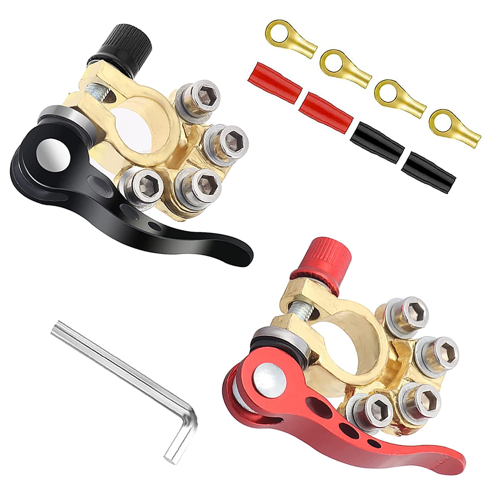 Buy 2PCS Battery Terminal Connectors, Copper Car Battery Terminal Quick