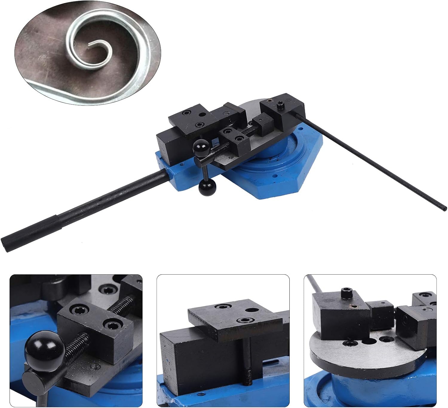 Bending Bender, SBG-40 Universal Heavy Duty Bender Flat Round Square Angle Bar Bending Machine Tool Steel Metal Scrolling Bending Heavy Machine Duty Kit Telescoping Handle for Clamps Handles Brackets