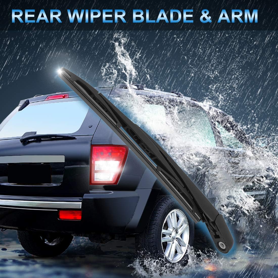 X AUTOHAUX Rear Windshield Wiper Blade Arm Set 305mm 12 Inch for Honda Odyssey 2006 2007 2008 2009 2010 2011 2012 2013
