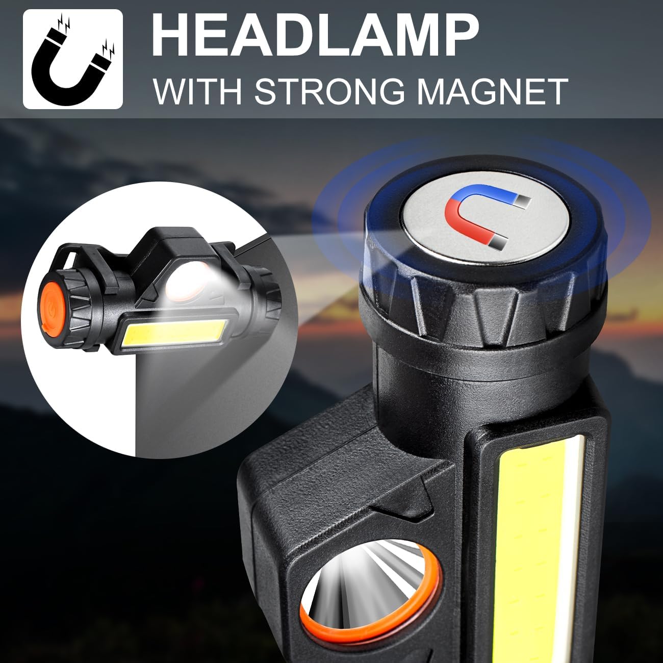 Rechargeable Headlamp Super Bright LED Head Torch,Adjustable Beam,Lightweight Head Lamp,Waterproof Headlight,Bike Light Flashlight for Running Camping Cycling Outdoor Adults Kids (4 Pack)
