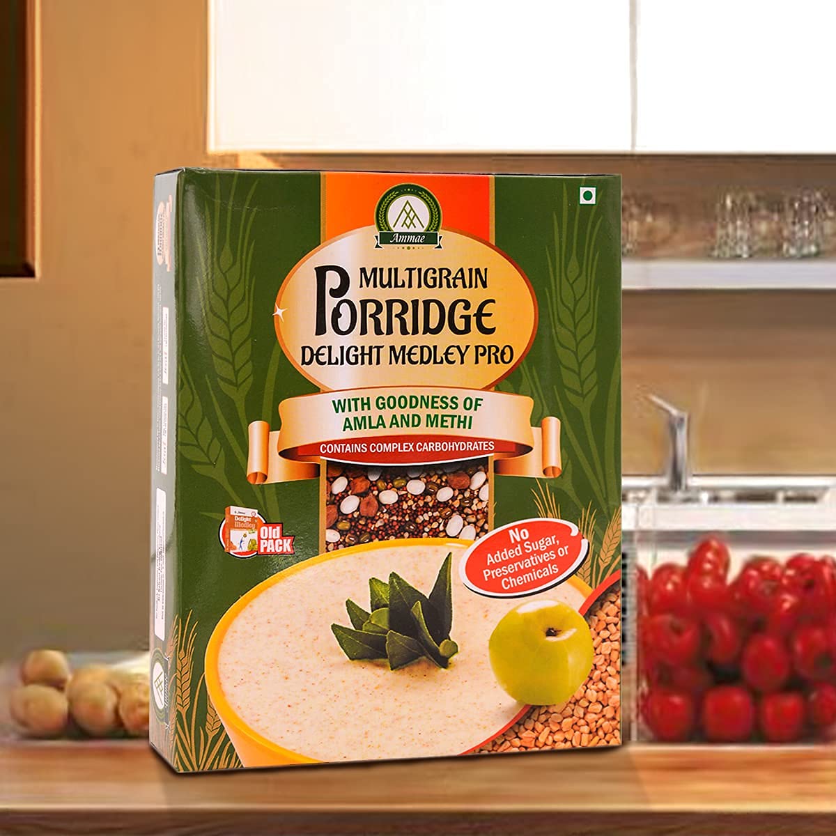 Ammae Multigrain Porridge Delight Medley PRO, 200g, Pack of 2, For Diabetes, Sathu Maavu, 7 Sprouted & Roasted low GI grains with goodness of Amla & Methi | No Sugar | No Salt | No Milk | No Preservatives & Chemicals - Image 6 thumbnail