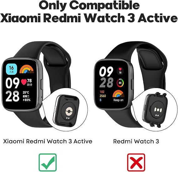 BDIG 6 Pieces Wristbands Compatible with Xiaomi Redmi Watch 3 Active - Replacement Silicone Strap with Colorful Design (Not Compatible with Redmi Watch 3)