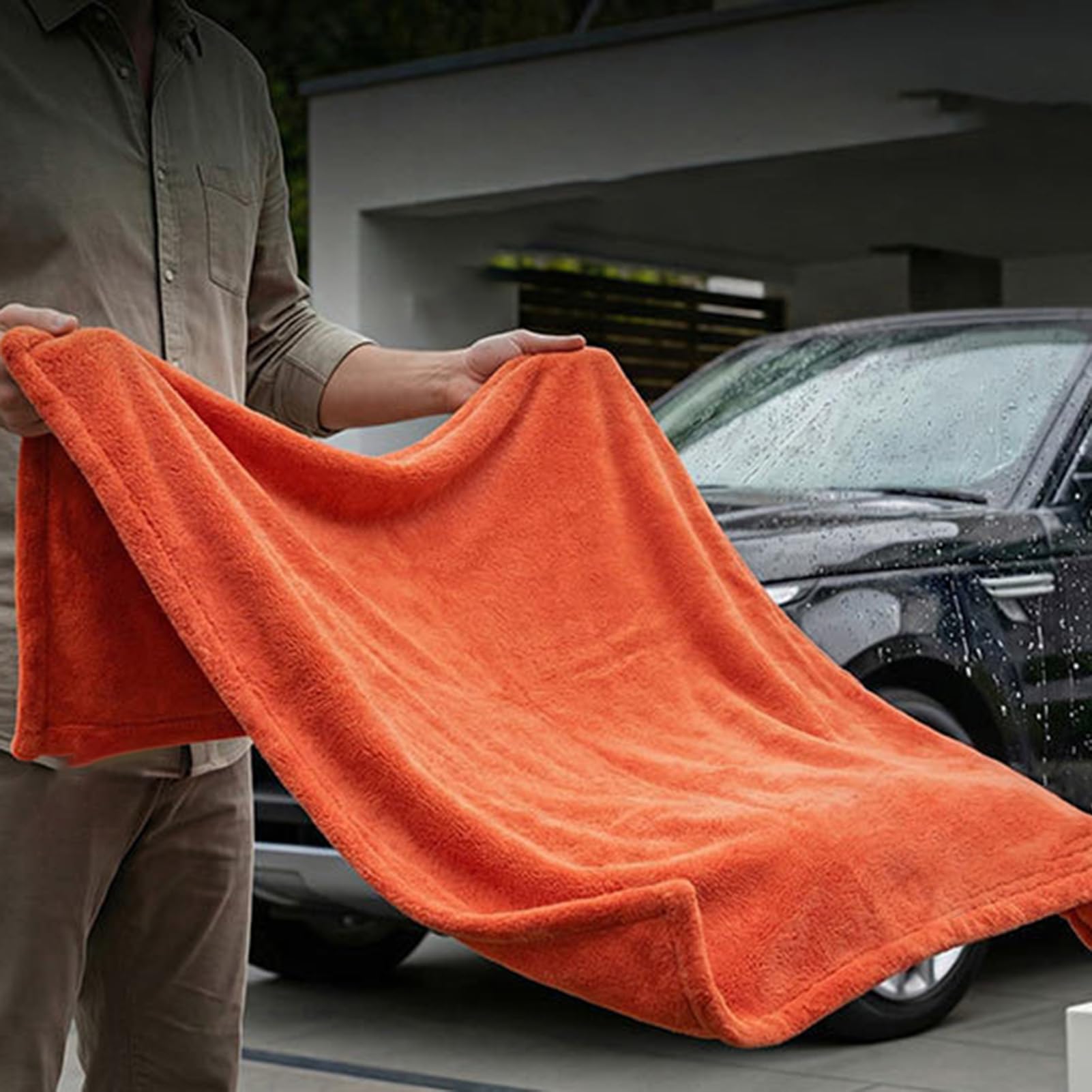 Asciugamano per asciugare l'auto, panno assorbente extra large in microfibra per la pulizia delle auto, per veicoli, camion, camper, berline, finestre, vetri interni automobilistici