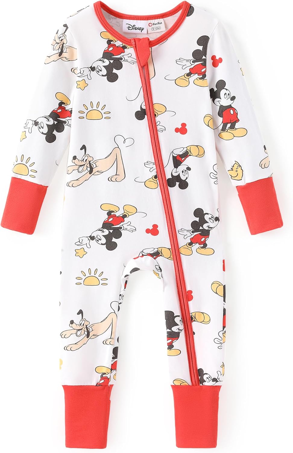Disney Princess Ariel Belle Moana Mickey Minnie Baby Organic Cotton Footie Zipper Pajamas Newborn Infant Romper