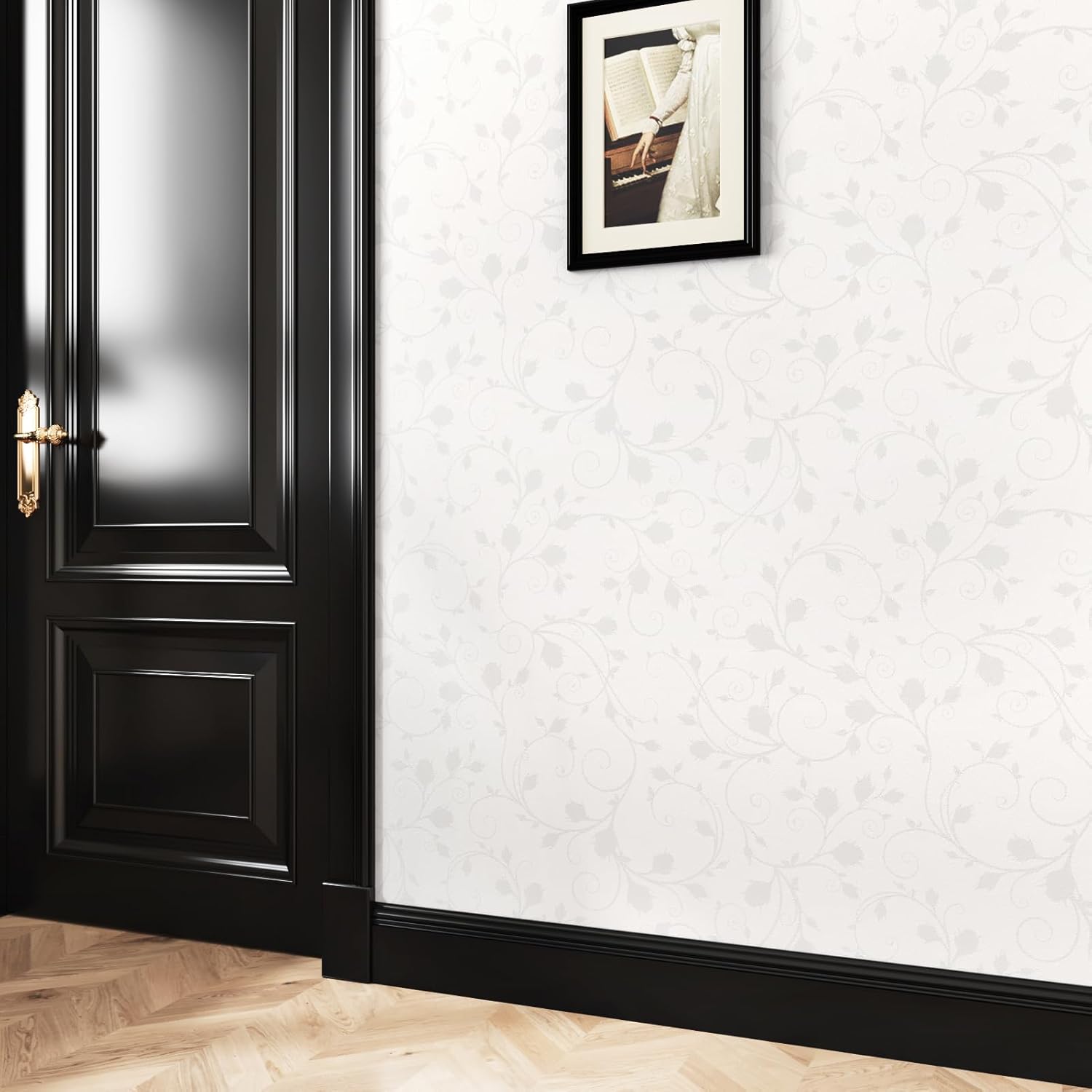 Beige Floral peel and stick wallpaper nature leaf contact paper removable flower wall paper for bedroom bathroom cabinet covering wrap waterproof Tropica boho wallpapers roll art deco vinyl