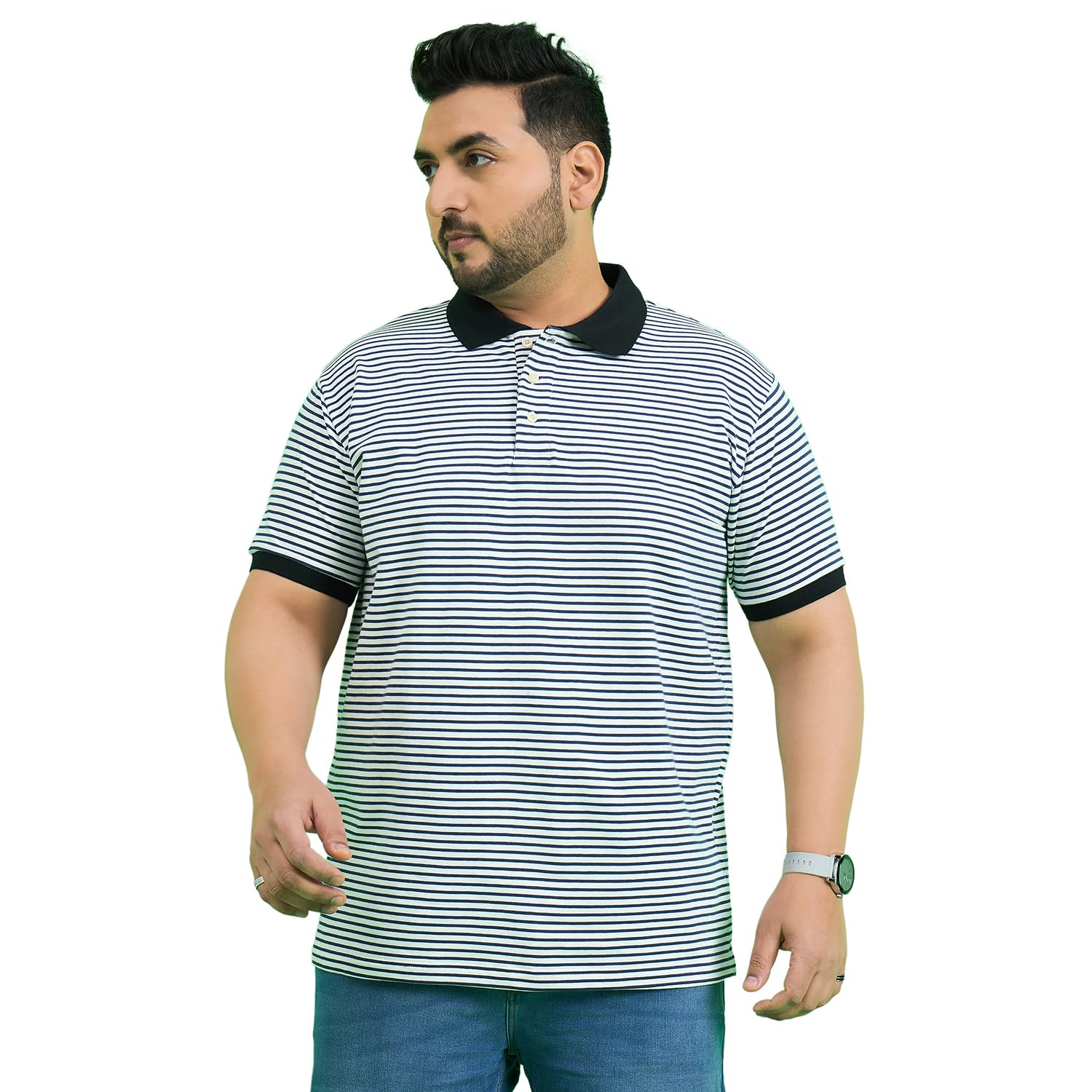 bigbanana Men's Regular Fit Striped Polo Tshirt-picture-51