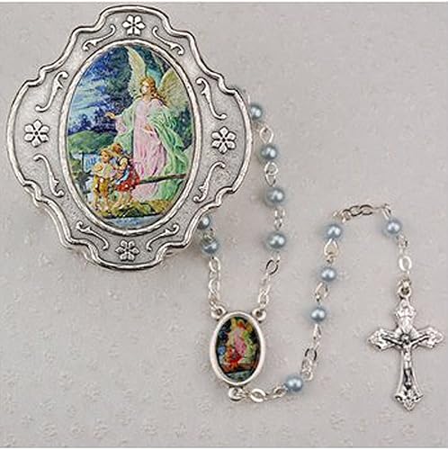 Miniatura 2 de Rosario azul de ángel de la guarda con caja - Caja de regalo incluida
