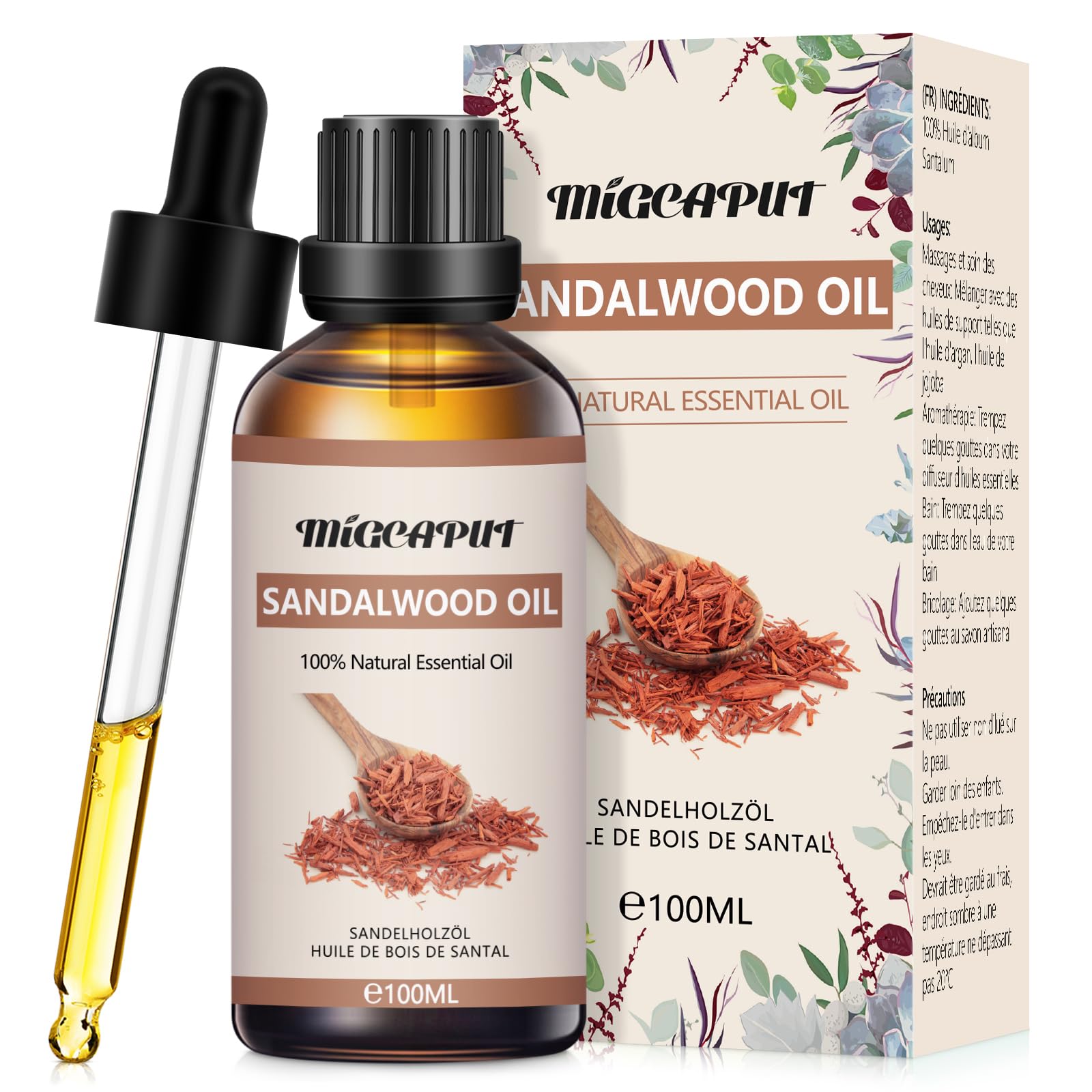 Migcaput 100ml Ätherisches Öl, Premium Kerzenduftöl Aroma Öl für Diffuser, Parfüm, Seifenherstellung