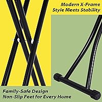 Vista 8 de Tabla de planchar plegable de altura ajustable con cubierta resistente al calor, ligera y duradera para uso doméstico