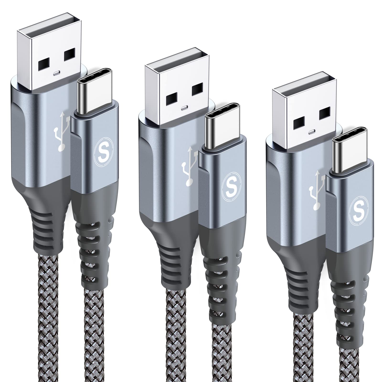 Cavo USB C [5M+3M+2M,Set di 3] Cavo USB Tipo C Ricarica Rapida Nylon Cavo per i Phone 17 16 15 Pro Max Plus Air,Samsung Galaxy S25/S24/S23/S22, so ny Xperia, Hua wei P50/P40,Xiaomi,Google Pixel, LG