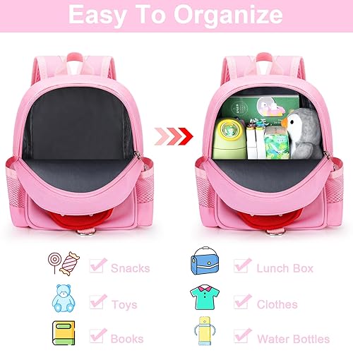 Miniatura 3 de Accmor - Mochila para niños pequeños con correa, mini mochilas 4 en 1 para niños con eslabón de muñeca antipérdida, bonita bolsa de arnés para niños