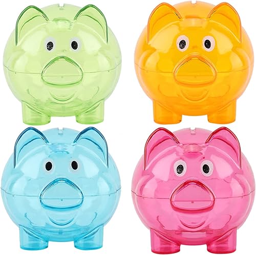 Miniatura 6 de Alcancía de color, alcancía de plástico para cerdos, para adultos y niños, linda alcancía de juguete para niños, color lindo banco de cerdos de