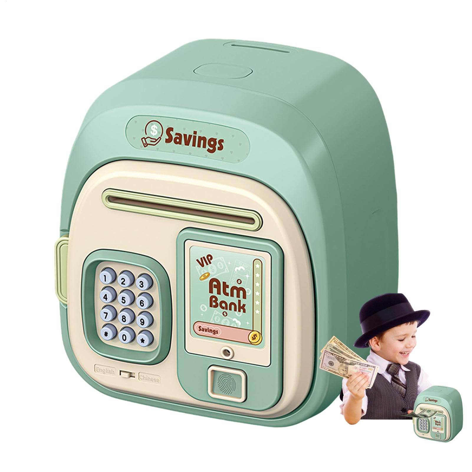 Tirelire électronique pour enfant avec comptage de pièces et verrouillage par mot de passe