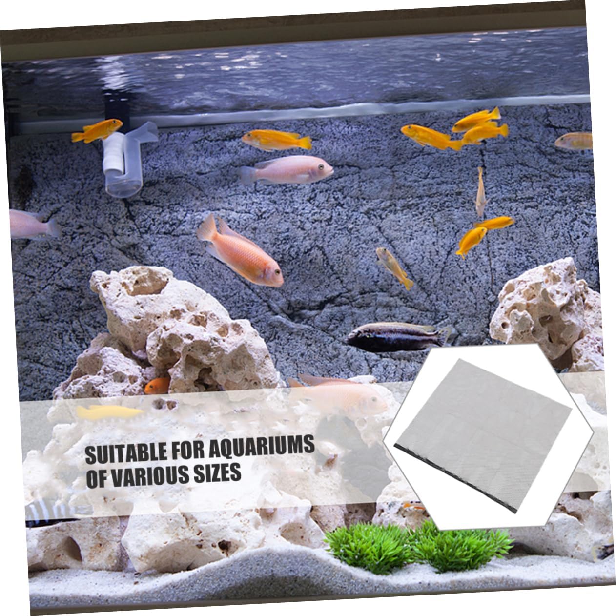 BESPORTBLE Aquarium Screen Covers Fish Tank Mesh Net Lid -Bounce Cover for Betta Fish Tank Breathable Mesh Easy Set-up Fits Aquariums