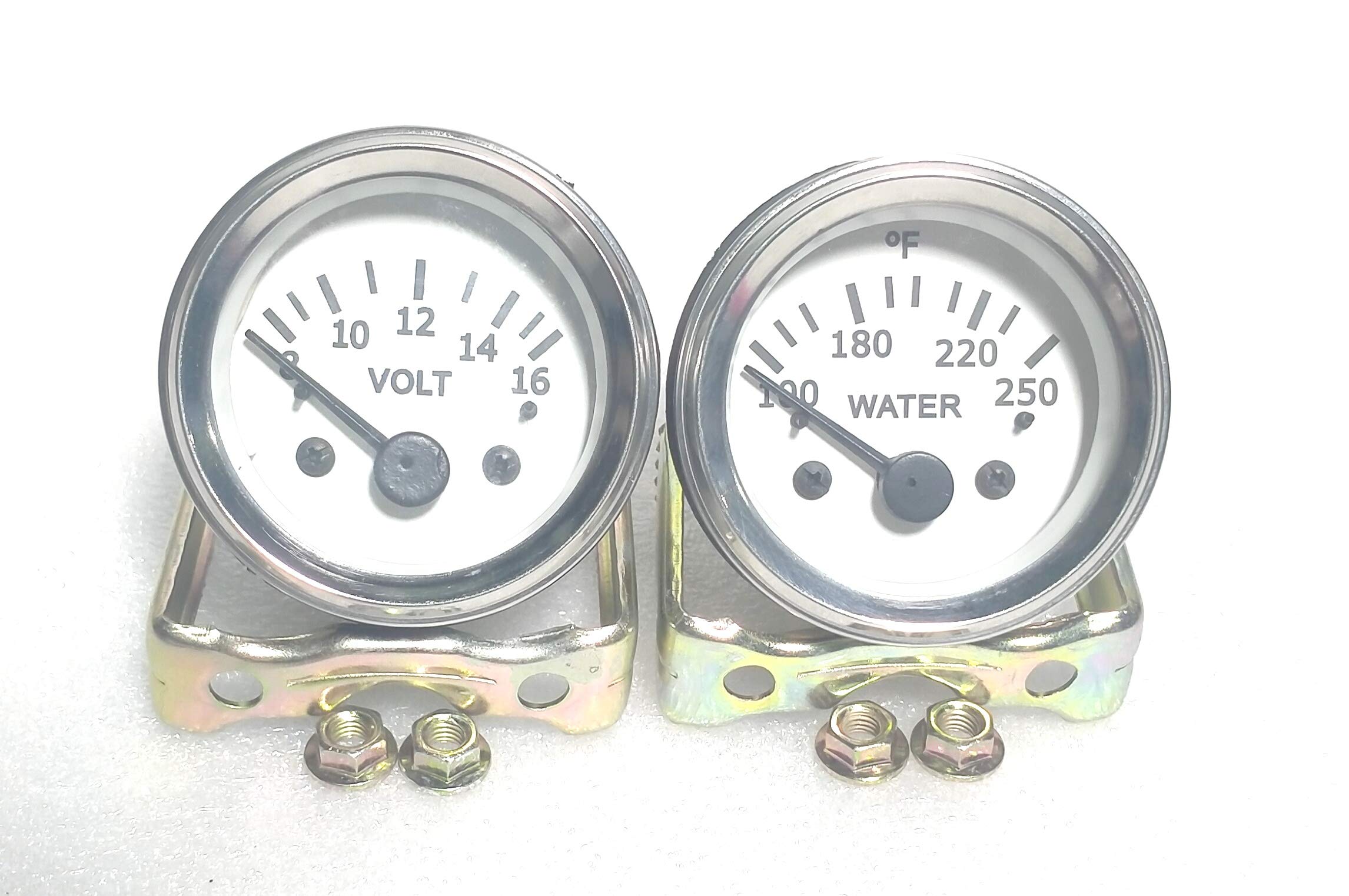 Instrumento Smiths de voltios y temperatura del agua en bisel cromado 3