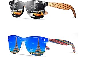 Kithdia Zebra Wooden Bamboo Sunglasses: Polarized Style S5029