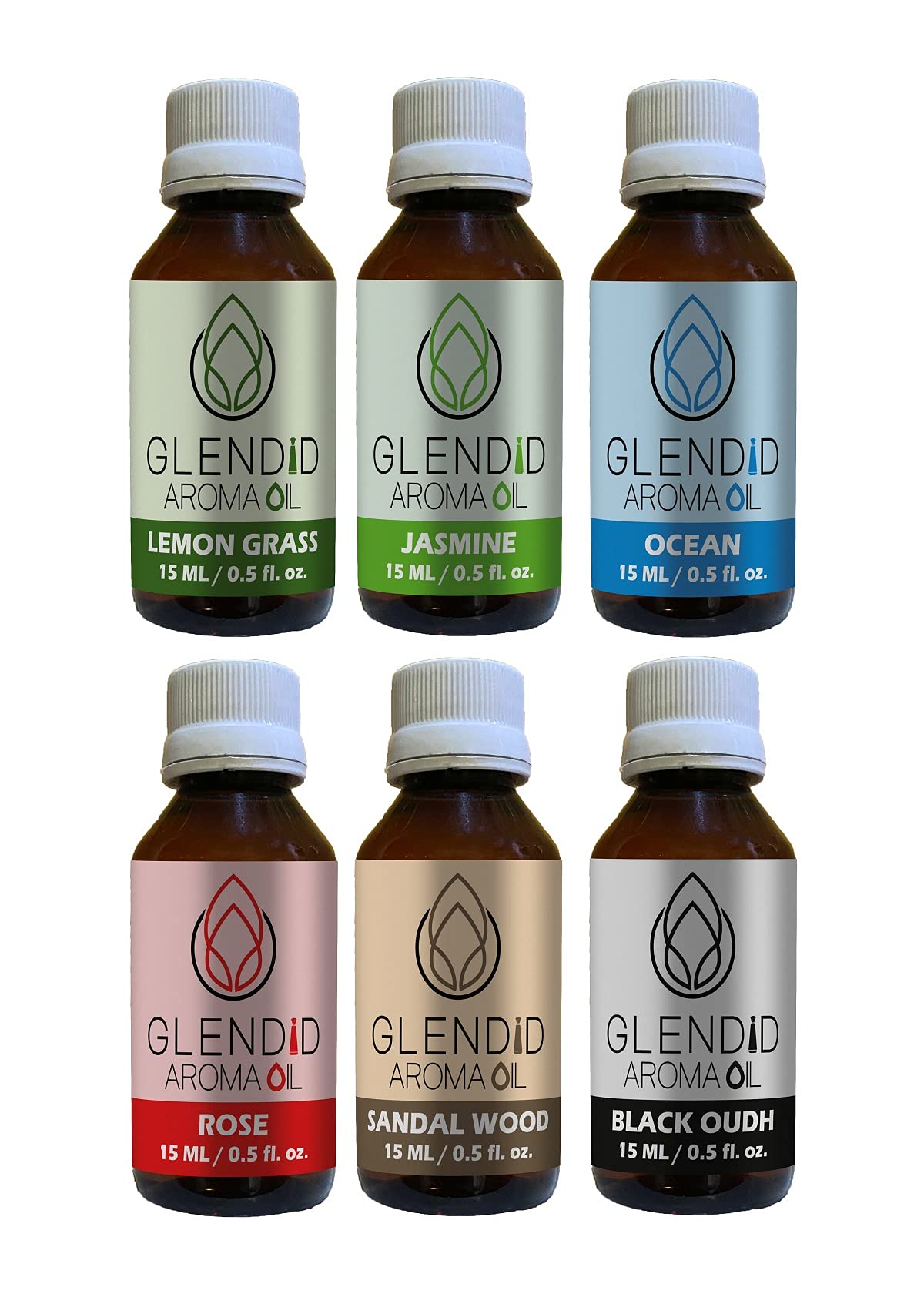 GLENDID Lemongrass, Jasmine, Ocean, Rose, Sandal Wood, Black oudh Diffuser Scented Fragrance Aroma oil (B091J6CF97) Amazon Price History, Amazon Price Tracker