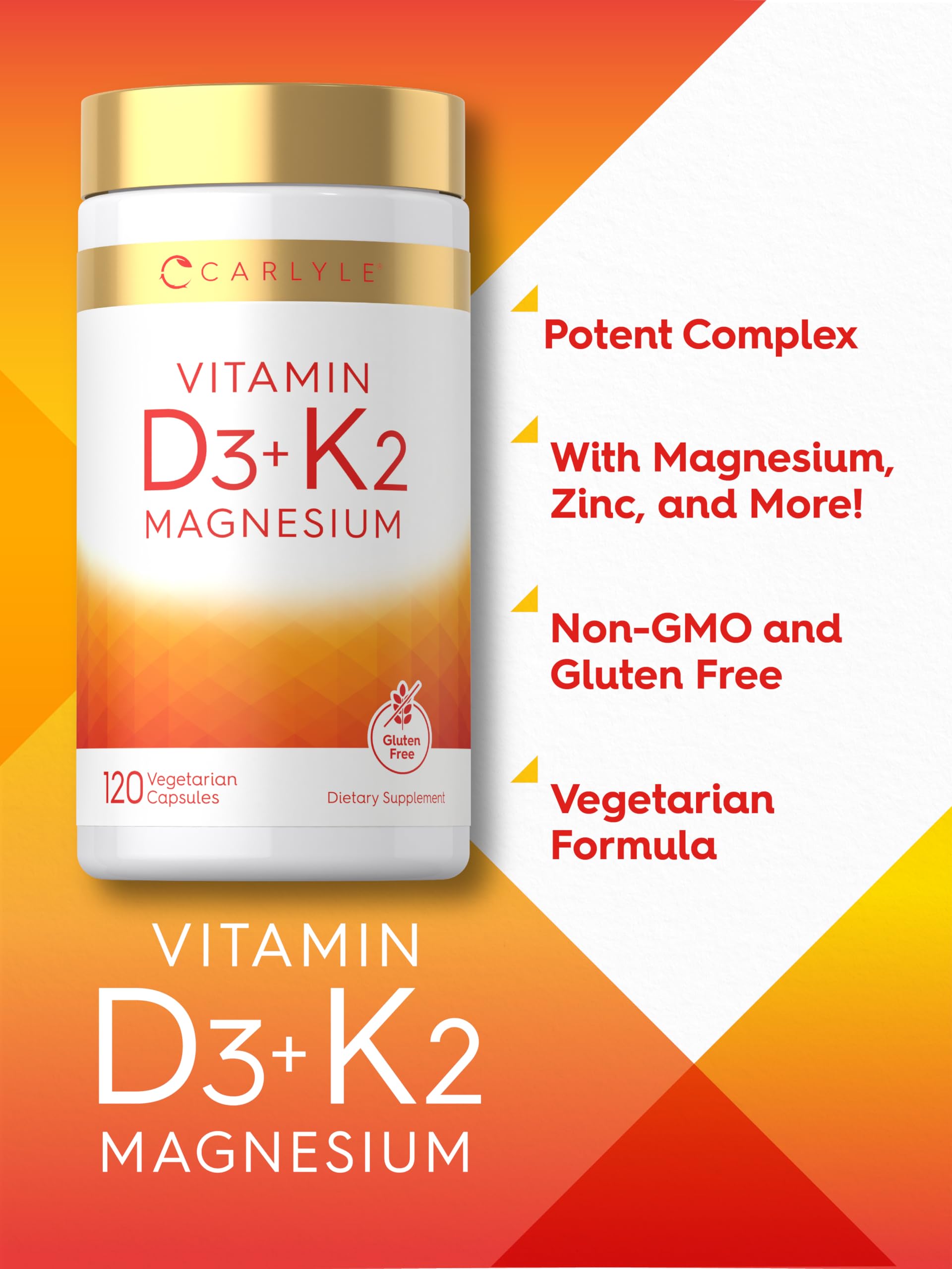 Carlyle Vitamin D3 K2 | 5000 IU D3 & 100 mcg Vitamin K2 (MK7) — Amazon image 4