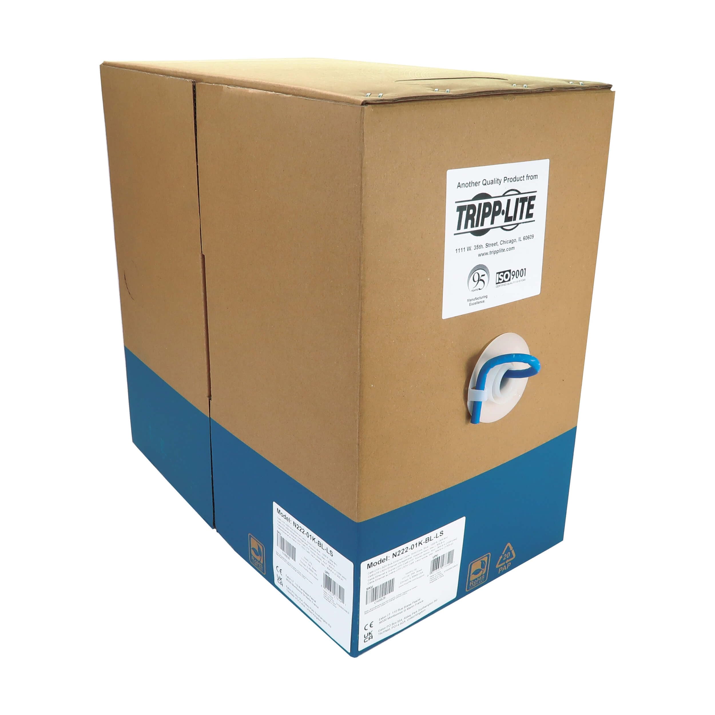 Amazon.com: Tripp Lite Cat6 Ethernet Cable 1000ft Bulk Spool, Blue
