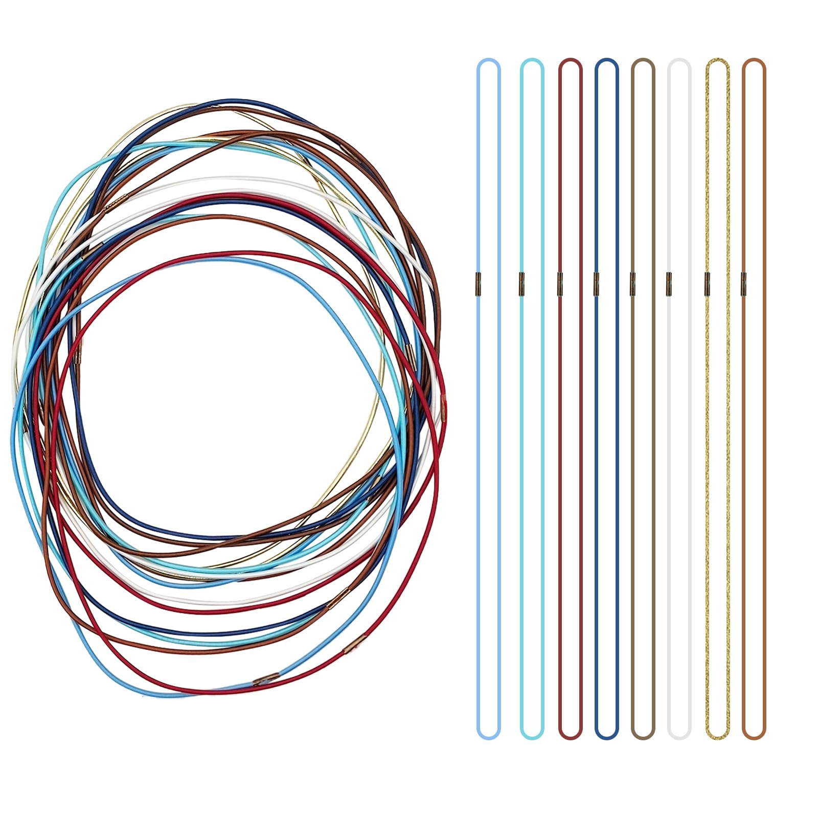 16 Pcs Premium Elastic Bands for Notebooks, 26 cm Stretchable Journal Insert Bands, Durable Nylon Straps for A5, A4, and Large Travel Planners, 8 Colors