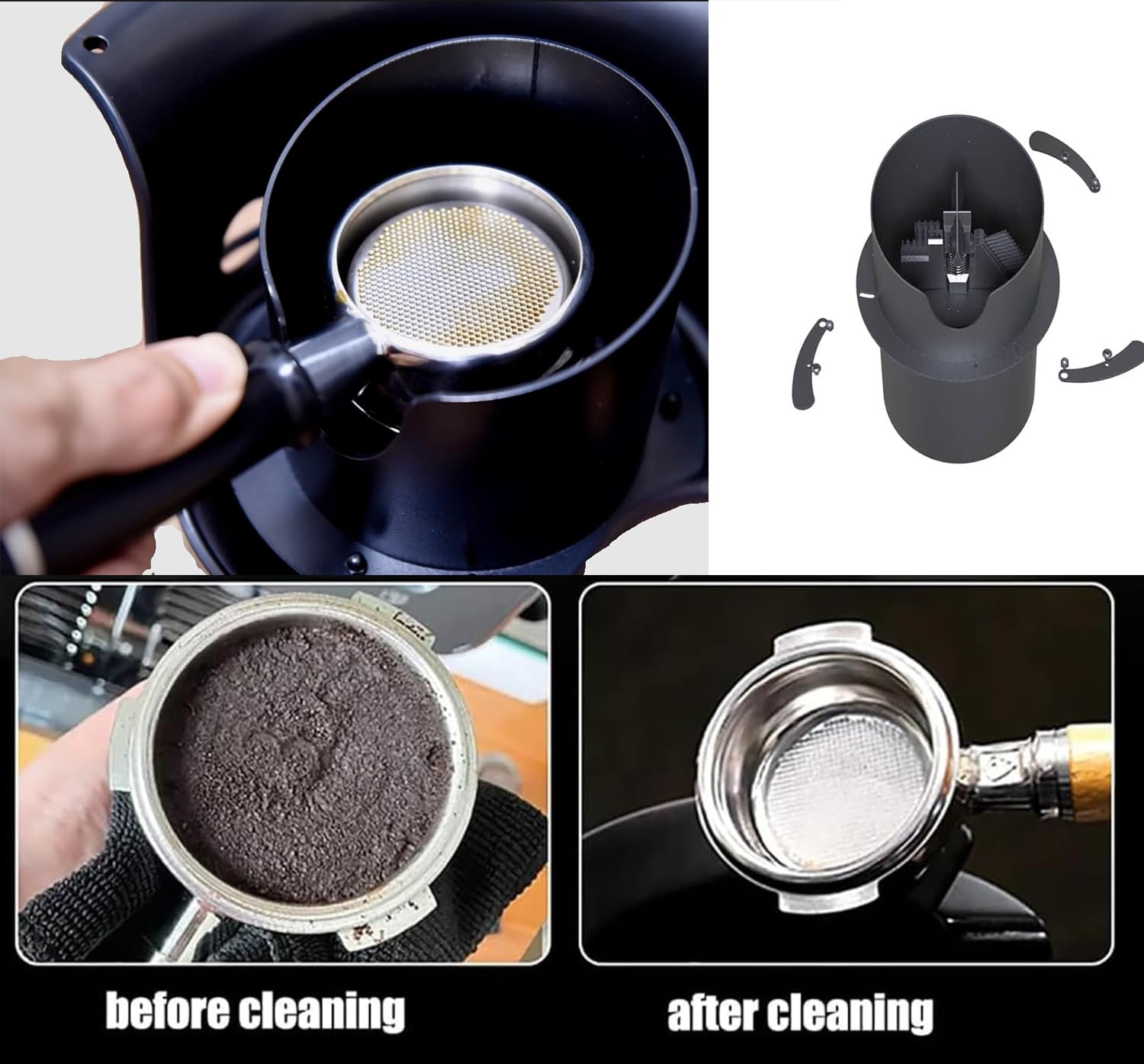 Automatische Kaffeesatz-Reinigungsmaschine Kaffeesatz-Stiel-Reiniger No Rag Wash Lazy Electric Home Commercial