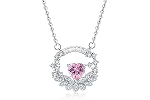 Personalized Engraved Sterling Silver Pendant Chain Birthstone Necklace