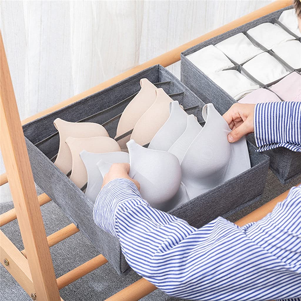 Organizador de cajones para Ropa Interior, Caja de Almacenamiento de Calcetines, Sujetador y Tela no Tejida, Armario Plegable, Divisor de Armario.