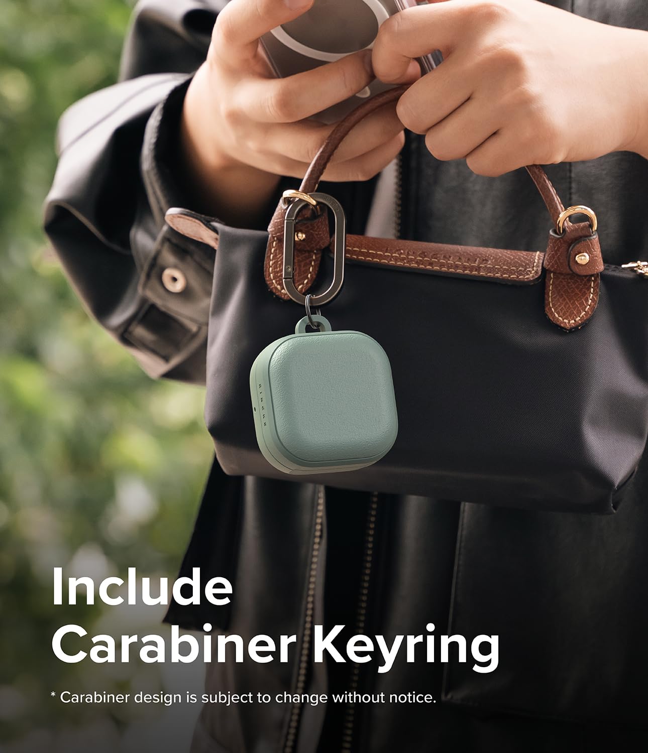 Ringke Onyx Funda Magnética para Samsung Galaxy Buds 4 Pro / 4 [Compatible con MagSafe] Previene Manchas de Grasa, Se Siente Bien en la Mano, Carcasa Antideslizante - Verde Salvia