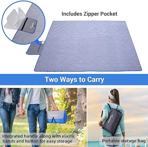 Miniatura 2 de Sportneer Manta de estadio, manta impermeable para adultos, grande de 75 x 55 pulgadas, cálida manta de forro polar aislante deportiva para acampar