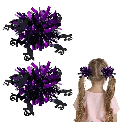 Miniatura 8 de Pinzas para el cabello con pompones de corazón rojo para el día de San Valentín, para mujeres y niñas, con purpurina metálica, lazo de amor,