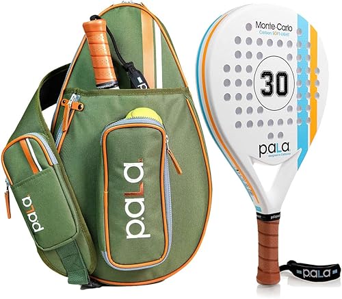 Miniatura 14 de Juego de raquetas de pádel con bolsa, incluye raqueta de pádel de alto rendimiento y bolsa elegante, ideal para principiantes y jugadores avanzados,