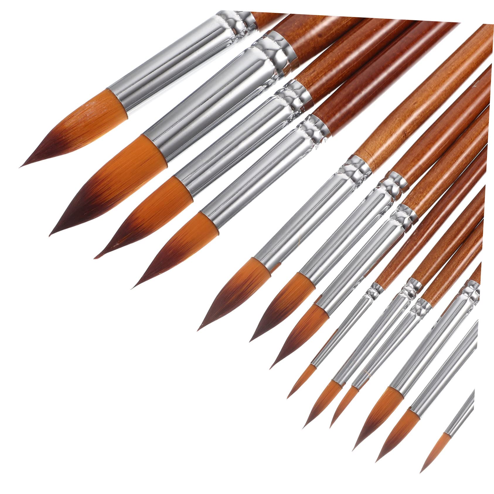 NUOBESTY 26piezas Pinceles De Nylon De Doble Color para Acuarela Pintura Acrílica y Óleo Kit De Pinceles para Estudiantes De Arte y Suministros De Pintura