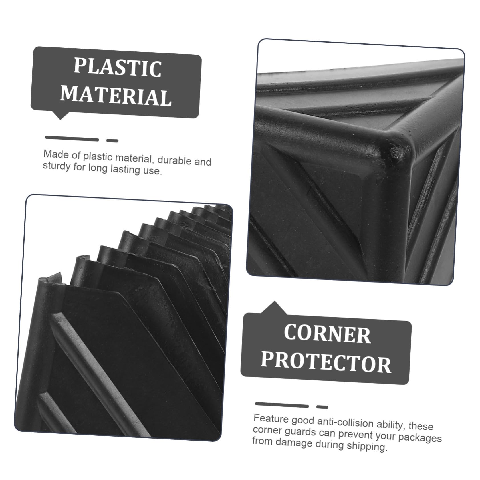 ORFOFE 100 Protections D’Angle en Plastique pour Meubles et Cartons, Garde-Cornières Réutilisables, Pose Facile, pour Expédition et Emballage