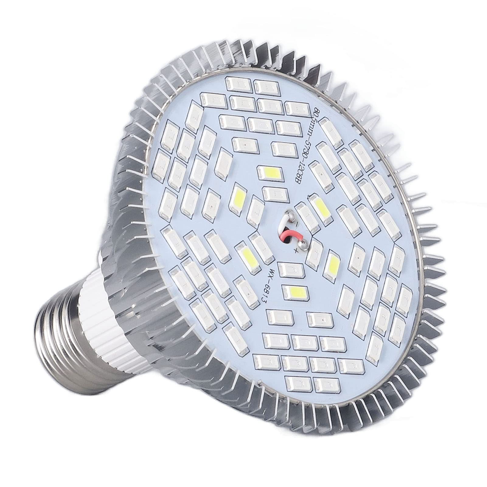 Srliya Ampoule LED E27 pour Culture de Plantes, Faible Consommation D'énergie, Spectre Complet, Faible Production de Chaleur, 85 à 265V (50W, 78 perles)