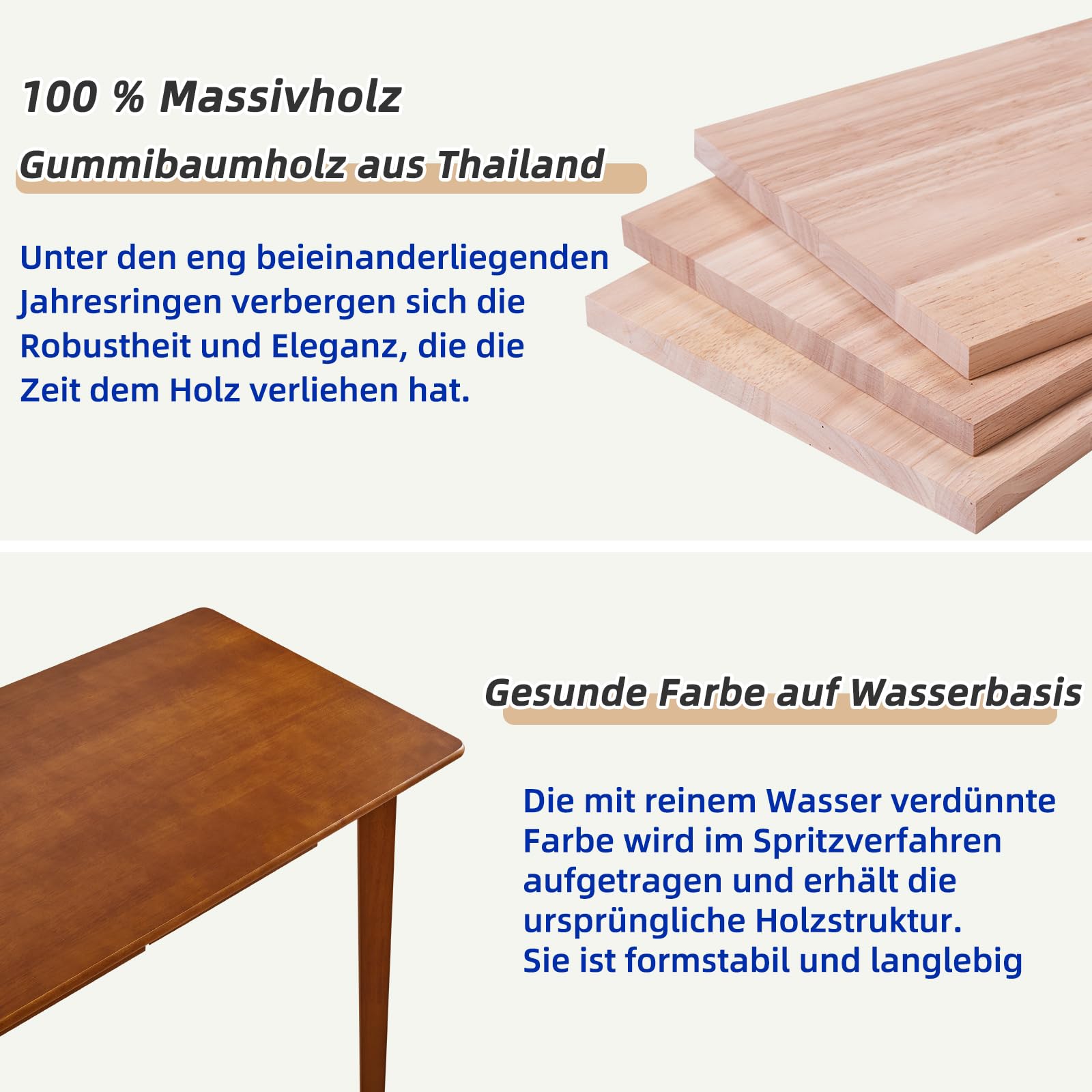 Aibiju Massivholz-Schreibtisch mit Schubladen, 120 cm Computertisch für modernen minimalistischen Stil, Home-Office-Schreibtische, Studenten-PC-Schreibtisch für Schlafzimmer, Braun YD-WD03H
