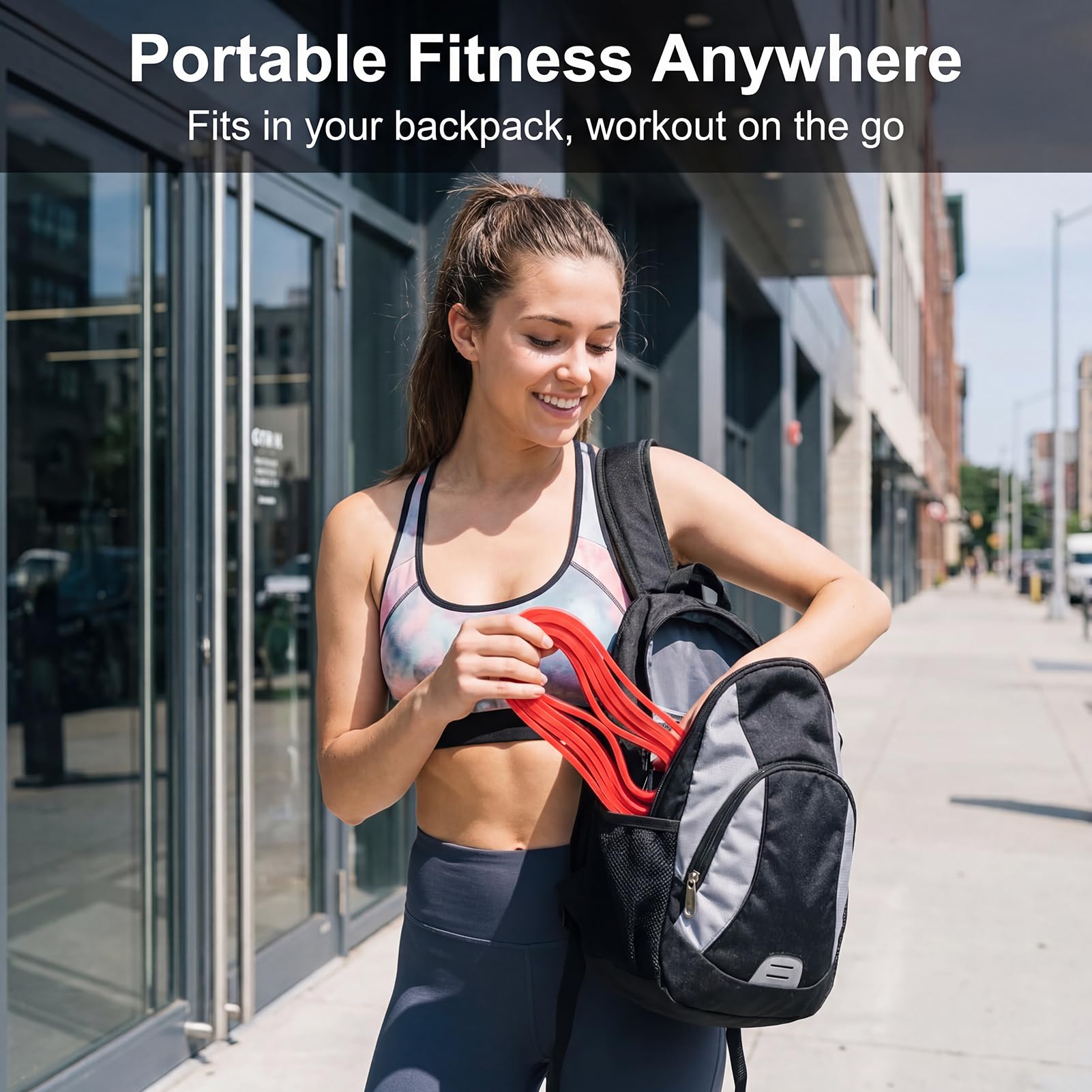 Hoikwo Set Elastici Fitness 5 Livelli di Intensità,con Ancoraggio Porta,Maniglie e Borsa,Elastico Palestra per Trazioni,Stretching,Yoga e Ginnastica