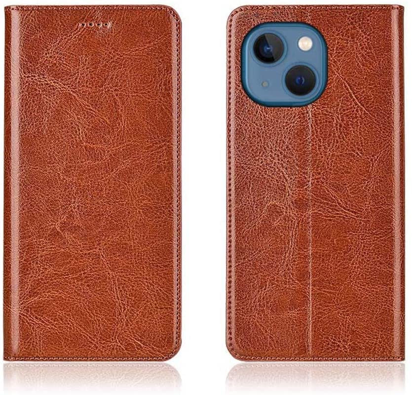 Coque TPU iPhone 13 antichoc GUMMMY Étui à rabat avec fonction Stent Café