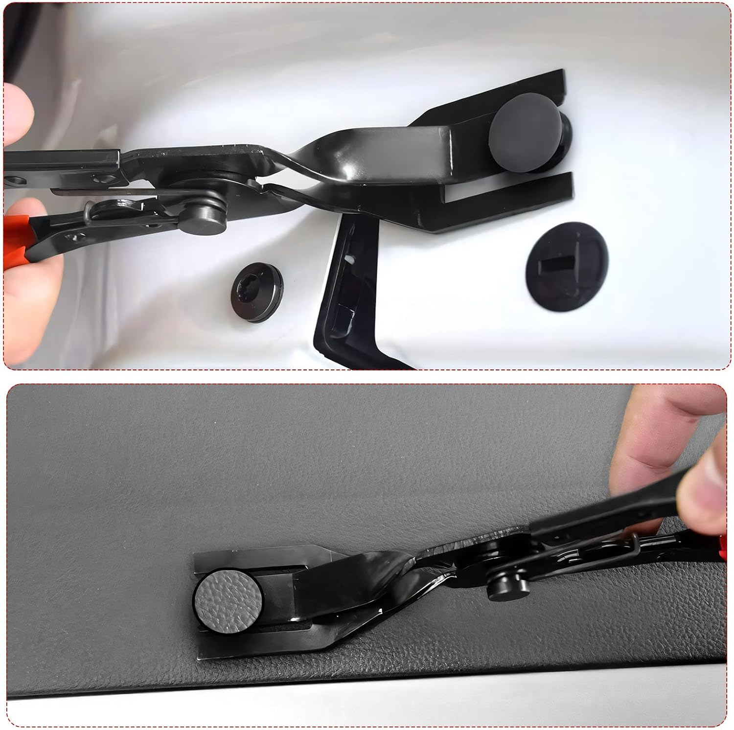 Panel Clip Removal Plier, Automotive Interior Push Pin Pliers Fastener Remover, Universal Door Upholstery Trim Clip Removal Plier Tool for Radio Audio Dashboard Anchors