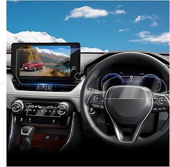 Navi + Meter + Aircon | Full ProtectionToyota RAV4 50 Series Dedicated 10.5-Inch Navi Protection Film 9H Tempered Glass Display Audio Meter + Aircon Panel LCD Protection Film Fingerprint