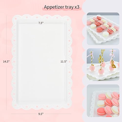 Miniatura 5 de Paquete de 10 soportes para pasteles de NWK con 3 soportes para cupcakes de dos niveles + 3 soportes de tres niveles para cupcakes + 4 bandejas de