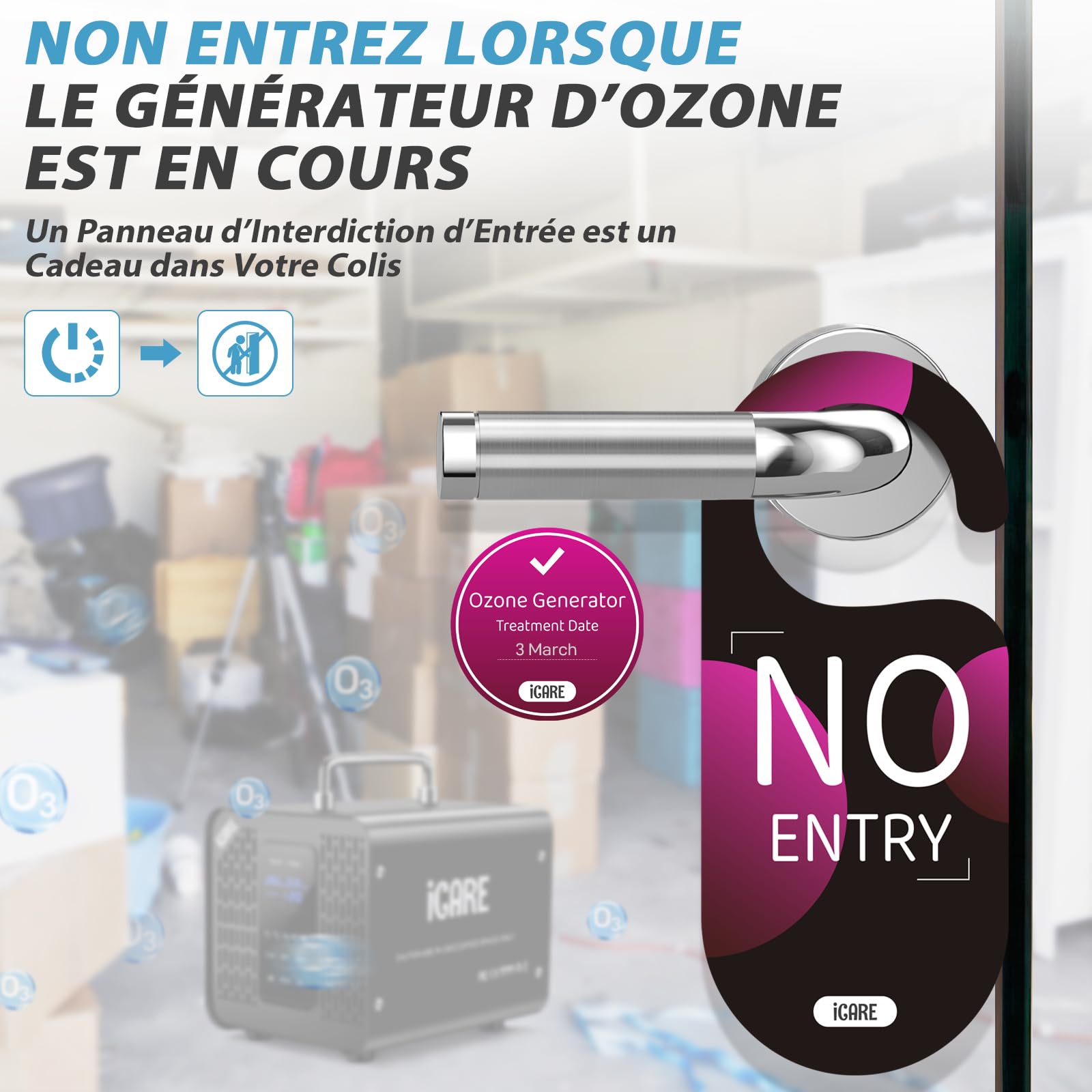 Générateur d'Ozone Intelligent, Générateur d'Ozone Numérique pour Eau et Air, 60000mg/h Purificateur d'Air à l'Ozone Éliminateur D'Odeurs avec Minuteur pour Salle de Bain, Cuisine, Animaux Domestiques