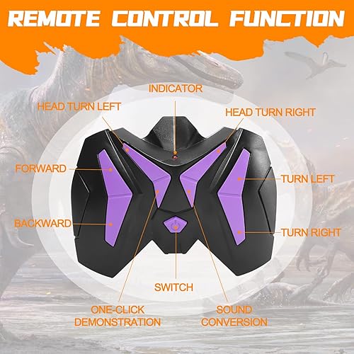 Miniatura 6 de Juguetes de dinosaurio a control remoto para niños dinosaurio robot para niños, juguetes Jurassic T-rex RC Dino para niños pequeños, juguete de